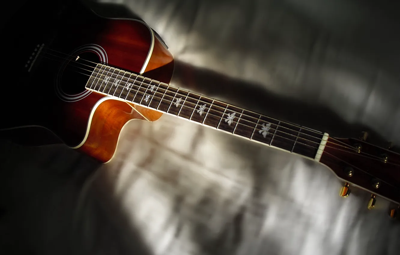 Photo wallpaper Guitar, Frets, Strings