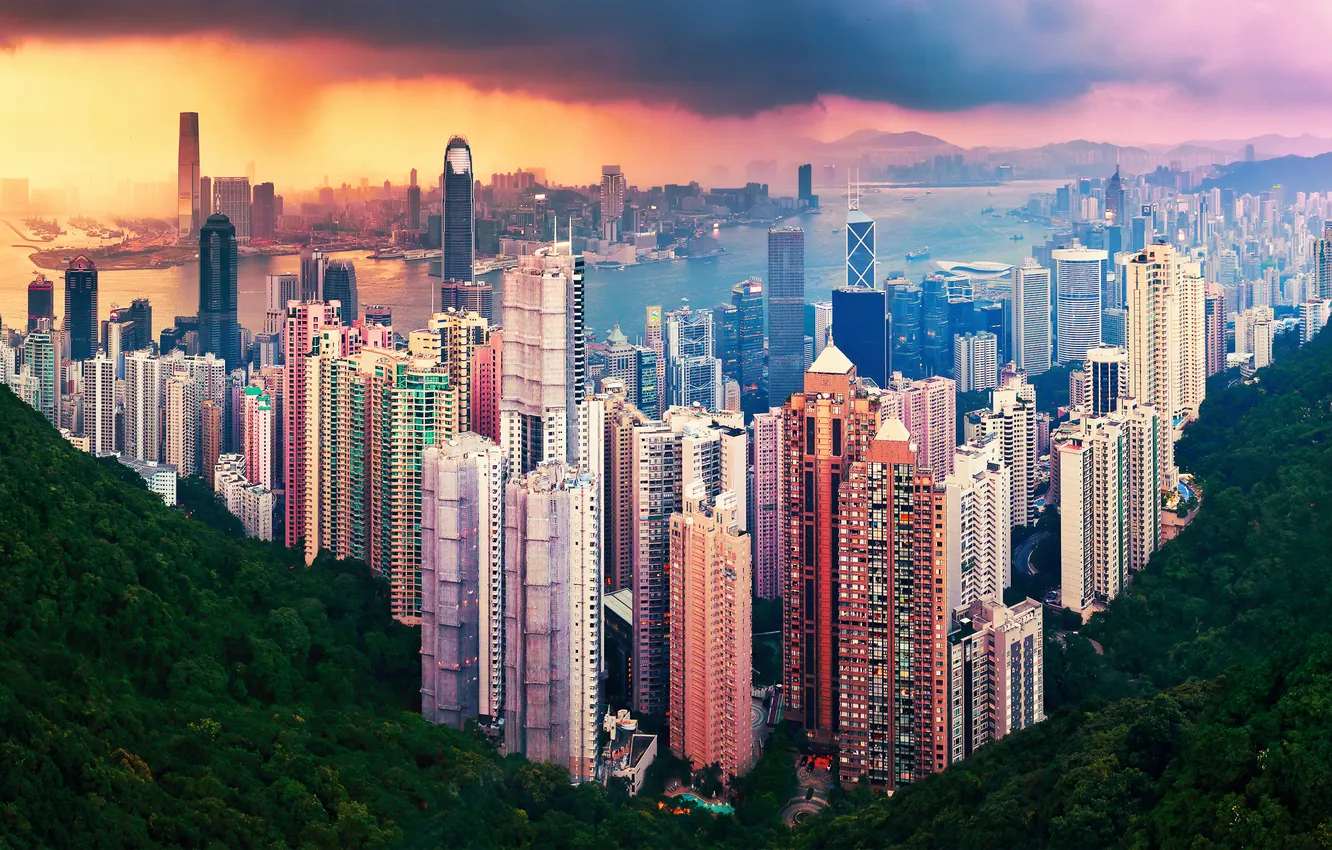 Photo wallpaper the city, China, Hong Kong, China, Asia, Hong Kong, China