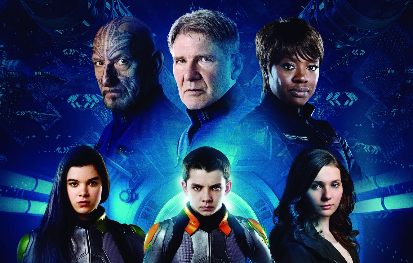 Photo wallpaper fiction, Harrison Ford, Harrison Ford, Ben Kingsley, Ben Kingsley, Enders Game, The Game Ender, Haley …