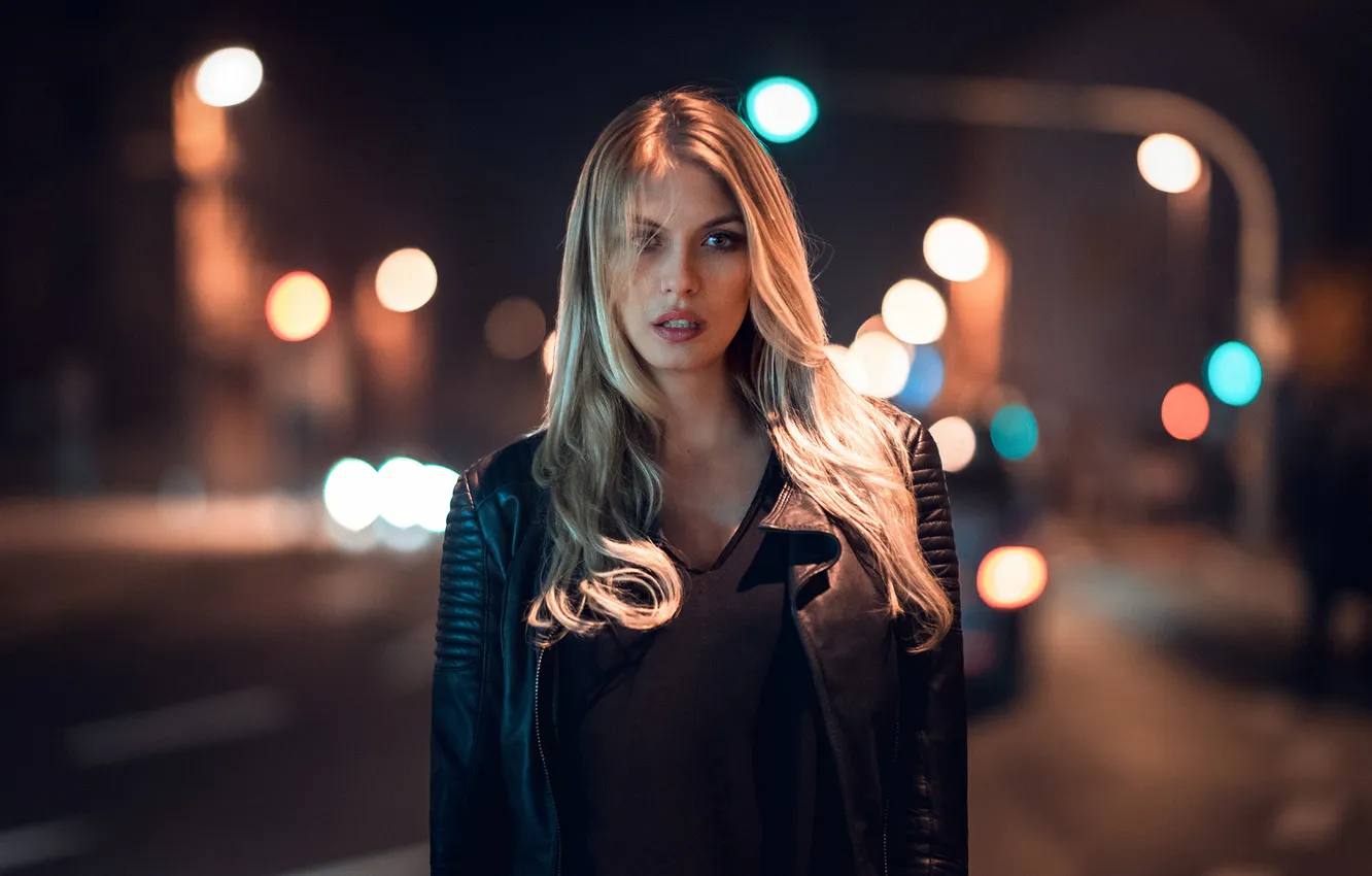 Photo wallpaper the city, bokeh, Paulina, Martin Kuhn
