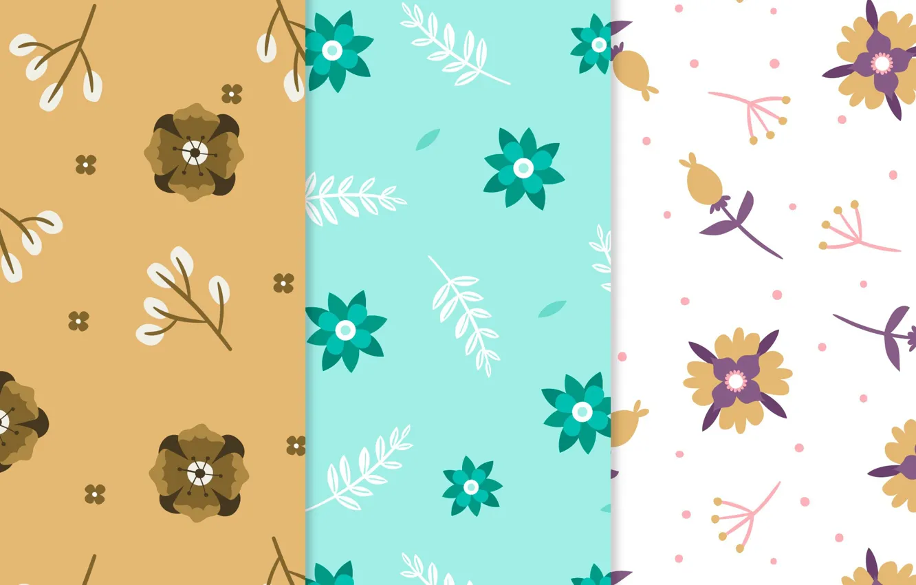 Photo wallpaper flowers, texture, patterns, flowers, Collection