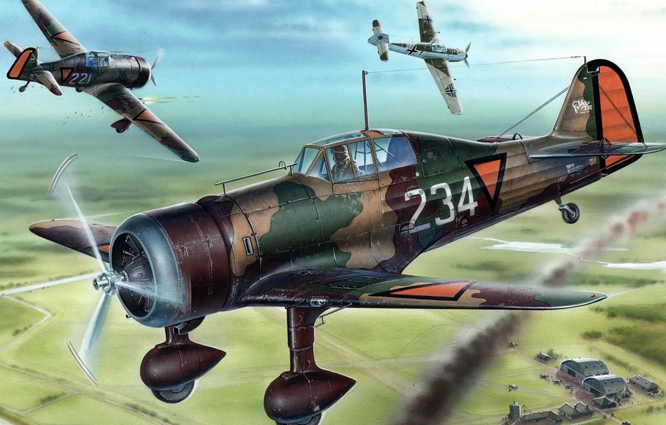 Photo wallpaper BF-109, The Fokker D. XXI, Netherlands air force, cantilever low, single-engine single-seat fighter