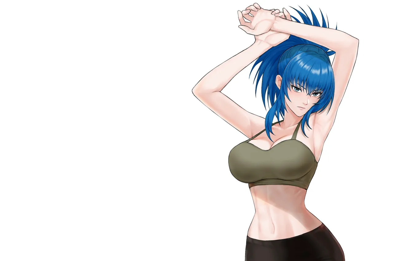 Photo wallpaper girl, hot, sexy, KOF, anime, babe, leona, king of fighters