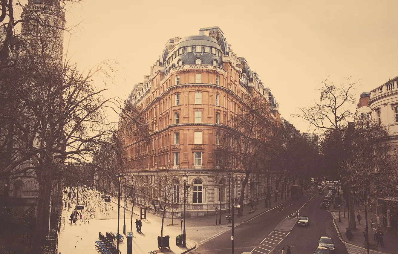 Photo wallpaper street, London, the hotel, london, the hotel, england, hotel, corinthia