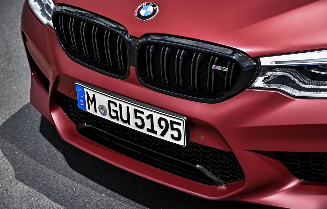 Photo wallpaper BMW, logo, BMW M5, grille, M5, F90