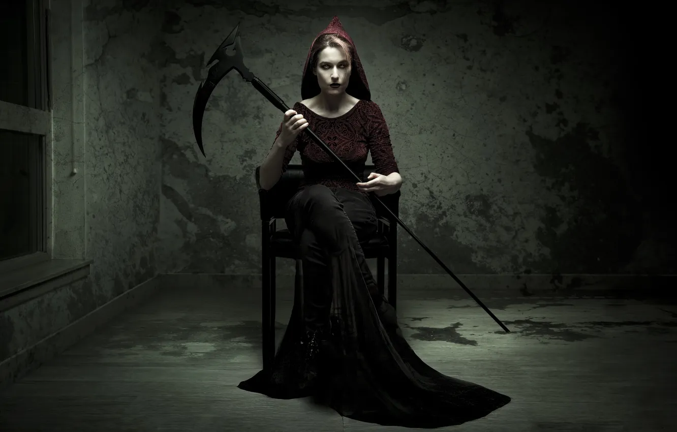 Photo wallpaper girl, death, braid