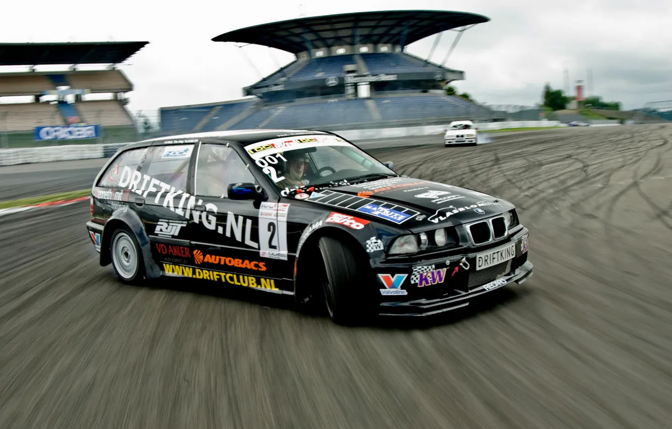 Photo wallpaper track, cars, race, drift