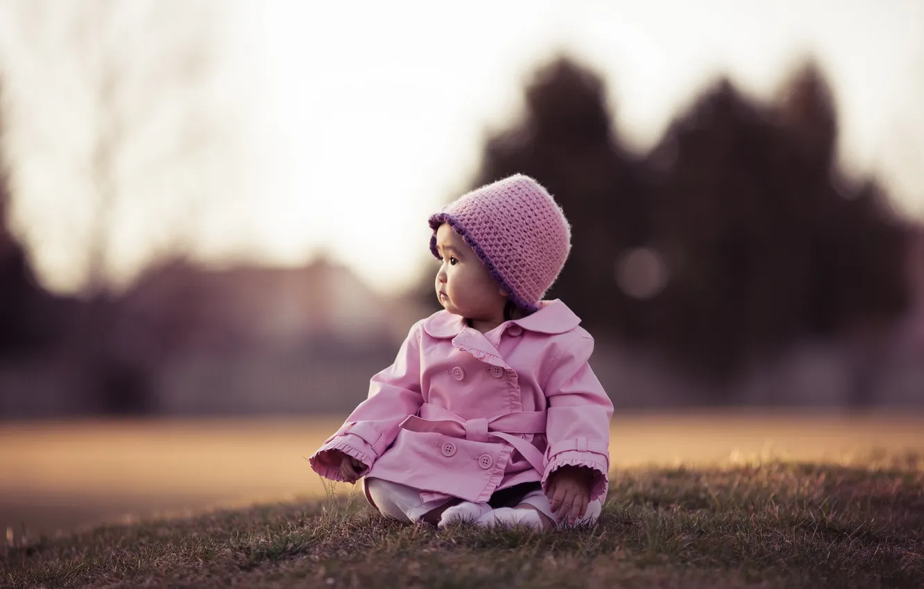 Photo wallpaper field, mood, girl