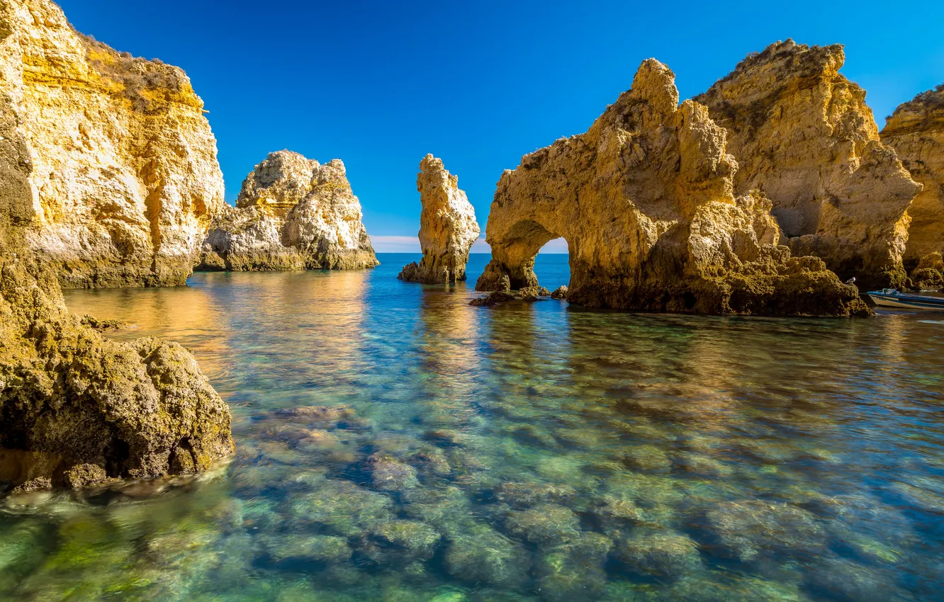 Photo wallpaper ocean, landscape, nature, paradise, outdoor, lagos, portugal beach