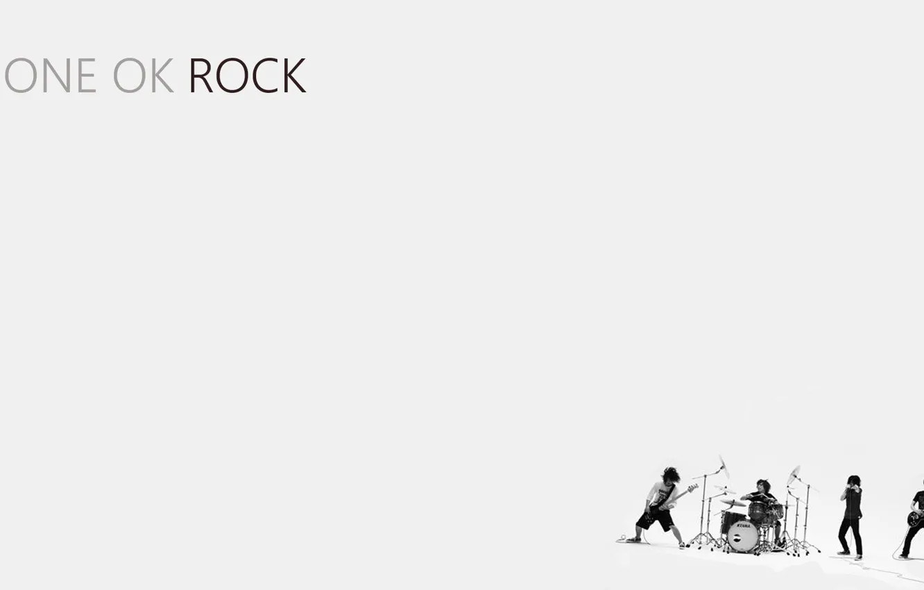 Photo wallpaper minimalism, group, Japan, rock, Minimalism, One Ok Rock