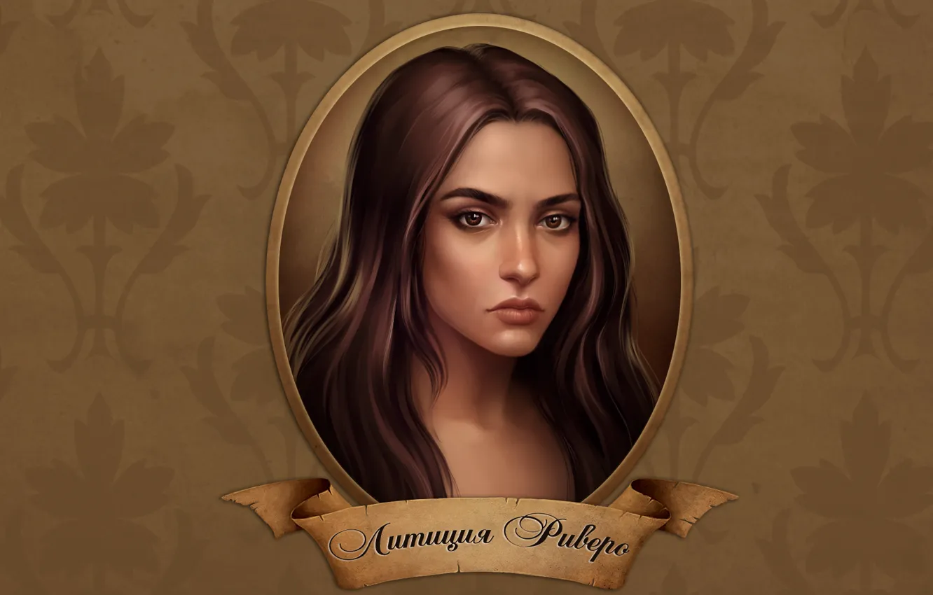 Photo wallpaper girl, portrait, brunette, Letitia Rivers