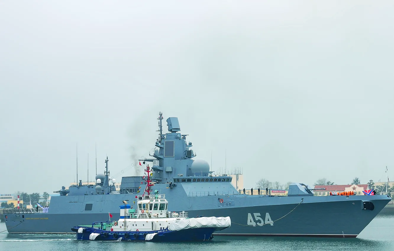 Photo wallpaper China, frigate, Admiral Gorshkov, visit