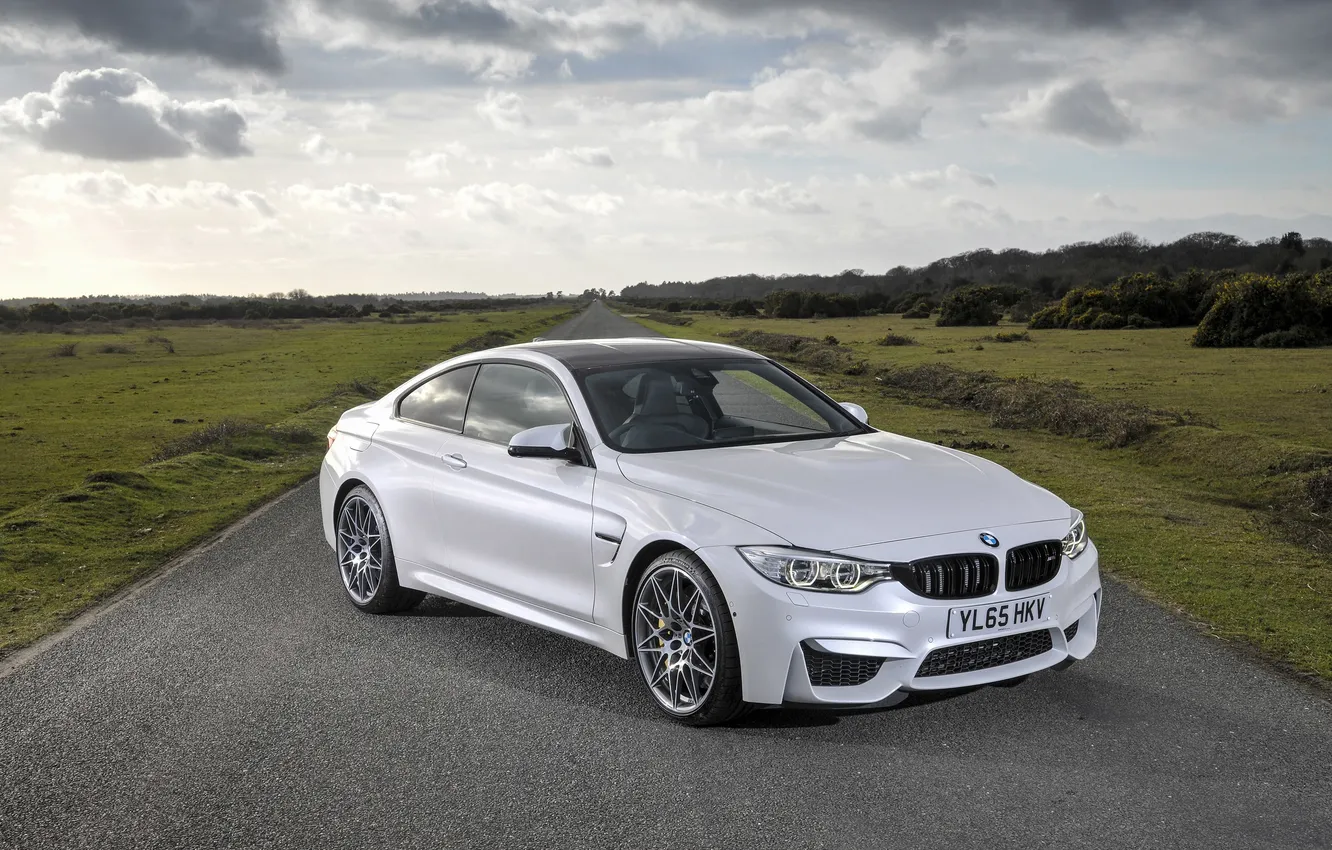 Photo wallpaper white, BMW M4, Competition Package, 2016