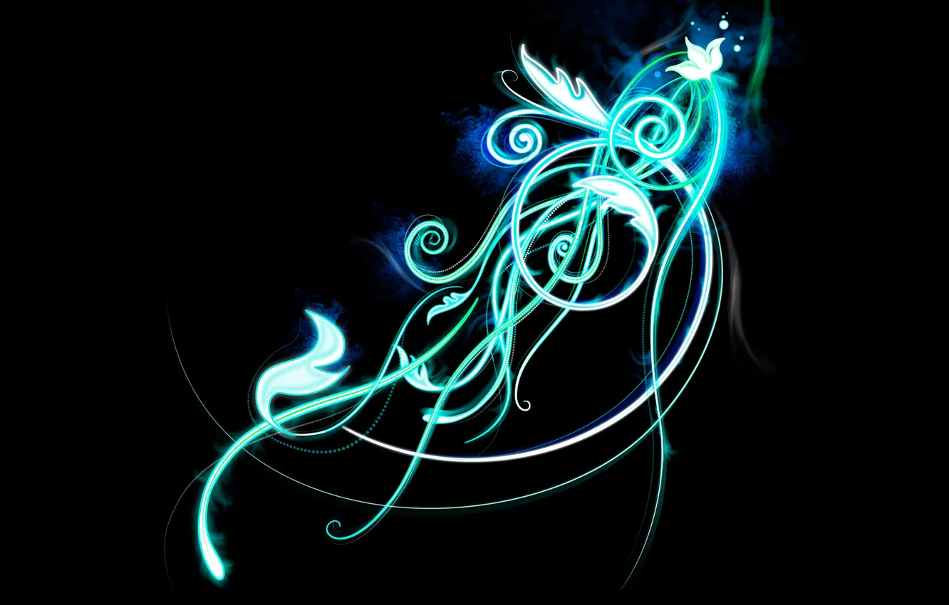 Photo wallpaper line, strip, petals