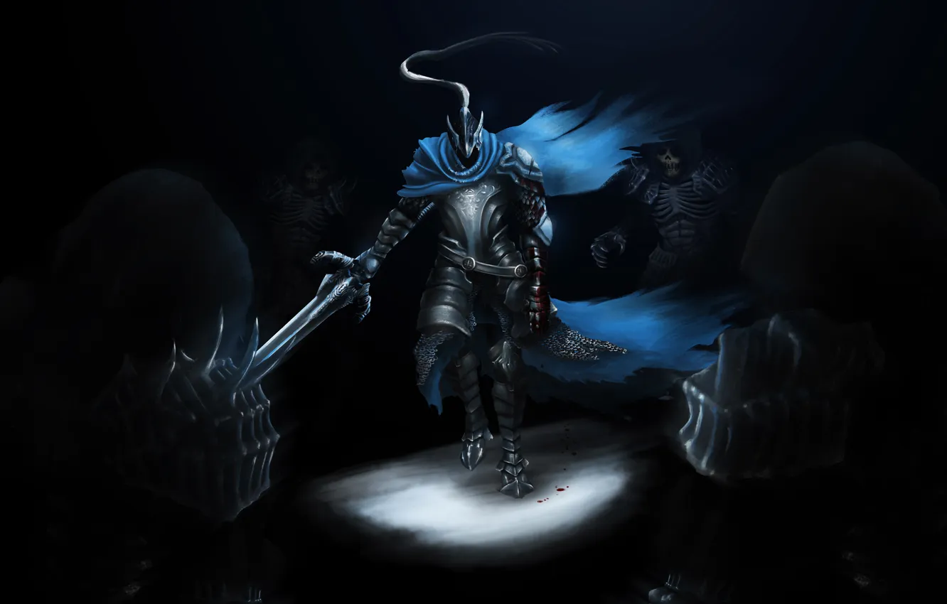 Photo wallpaper monster, the demon, RPG, art, Dark Souls, Knight Artorias