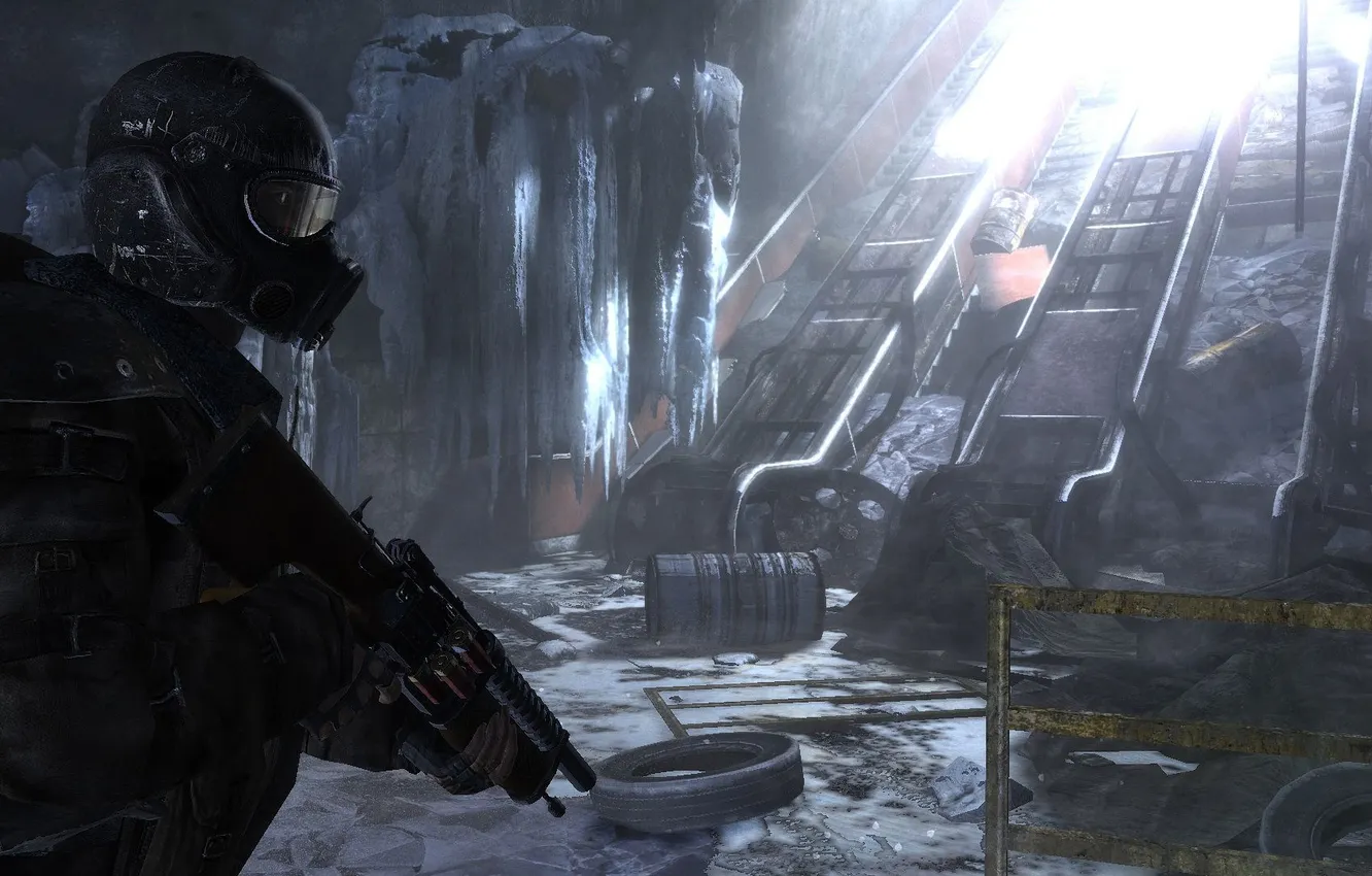 Photo wallpaper weapons, metro, 2033