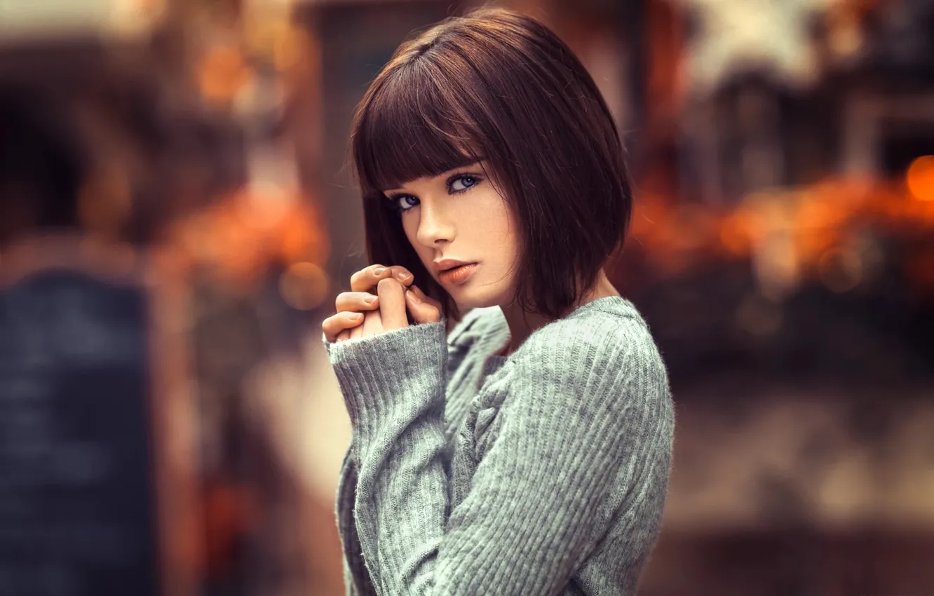 Photo wallpaper look, girl, hairstyle, Lods Franck, Marie Grippon