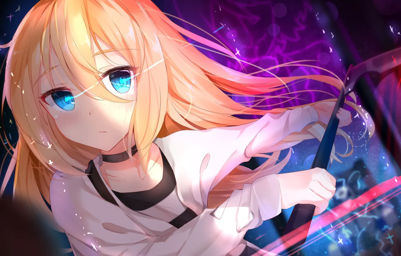 Photo wallpaper look, girl, anime, art, Angel bloodshed, Satsuriku no Tenshi