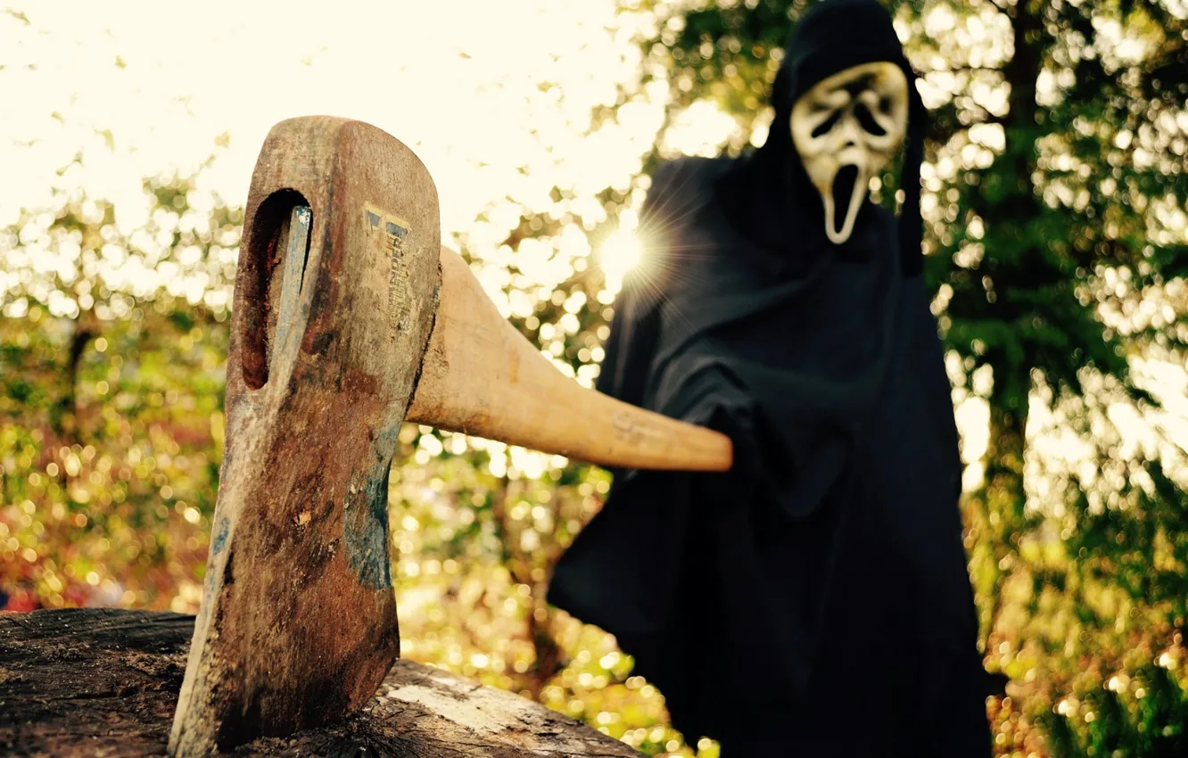 Photo wallpaper death, axe, deck