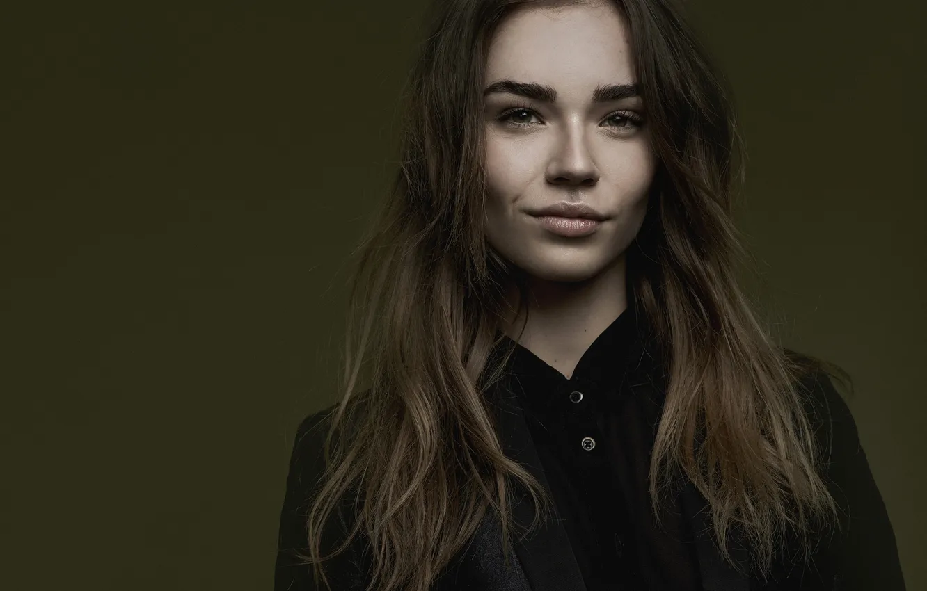 Photo wallpaper girl, smile, portrait, Camille Germain