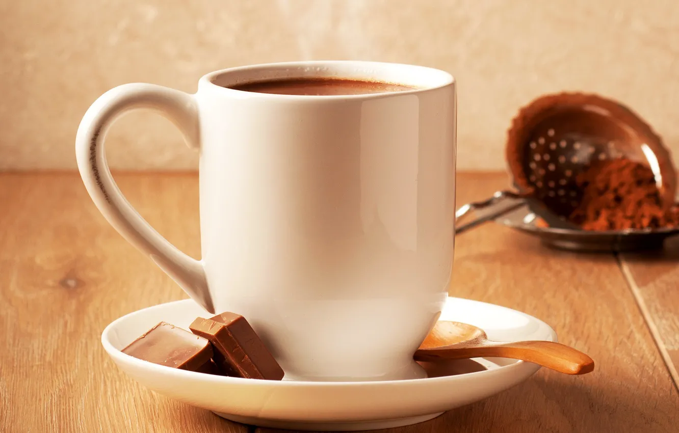 Photo wallpaper coffee, chocolate, Cup