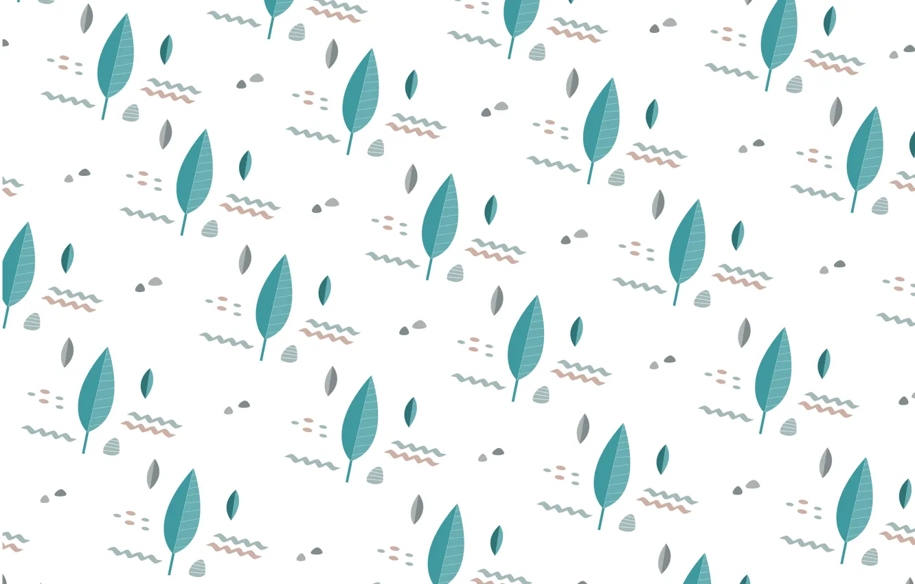 Photo wallpaper white, background, leaves