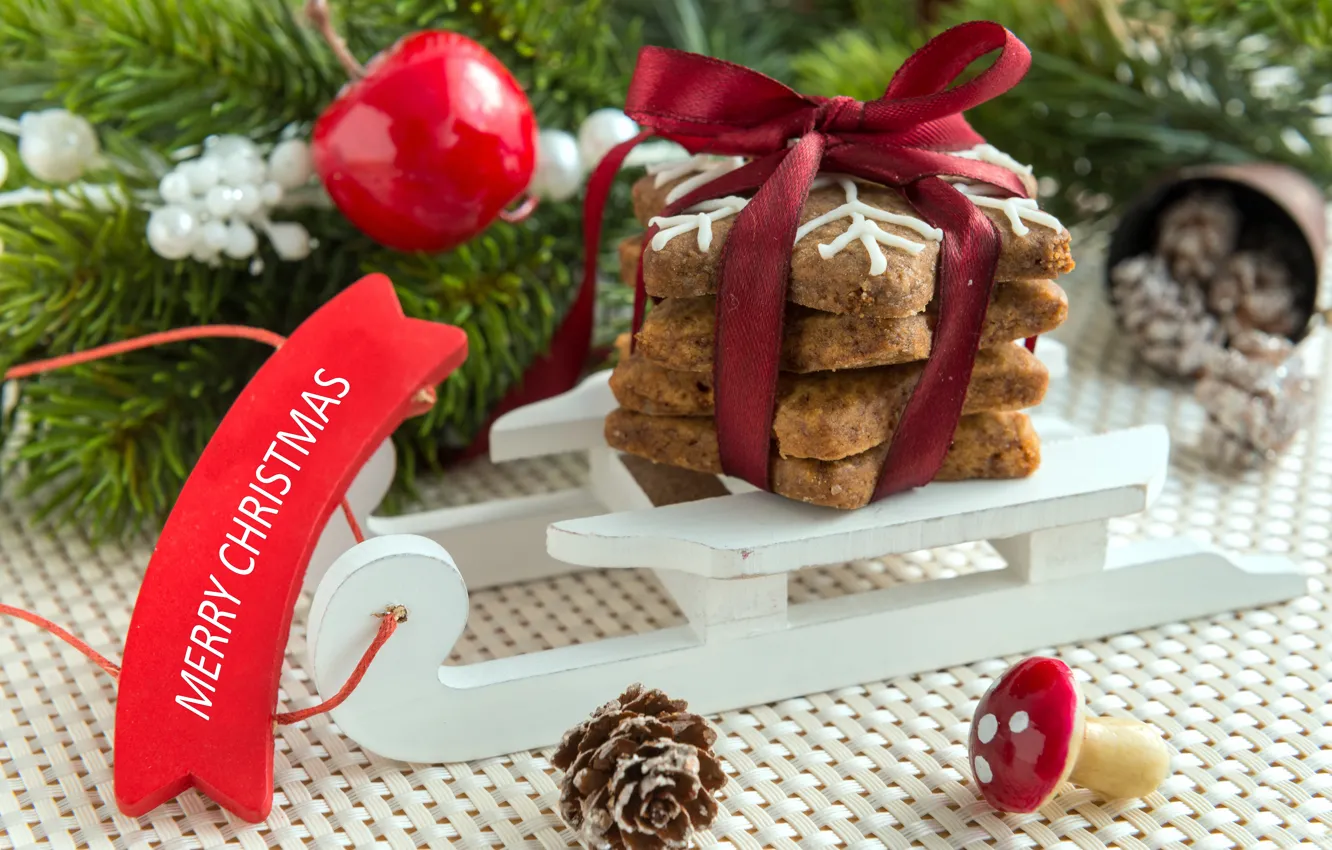 Photo wallpaper new year, cookies, Christmas, Christmas, cakes, sweet, Xmas, glaze
