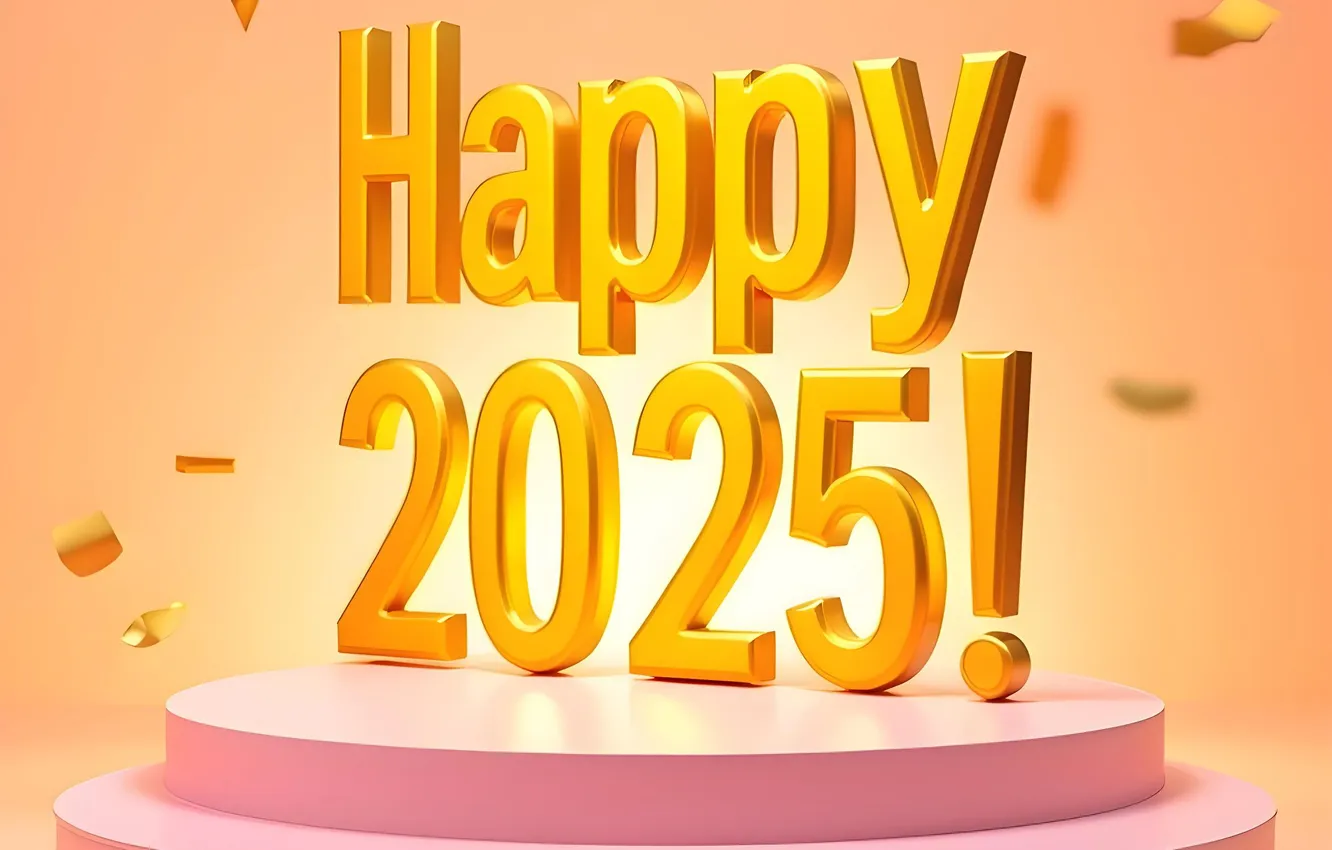 Photo wallpaper new year, figures, date, 2025, New Year 2025