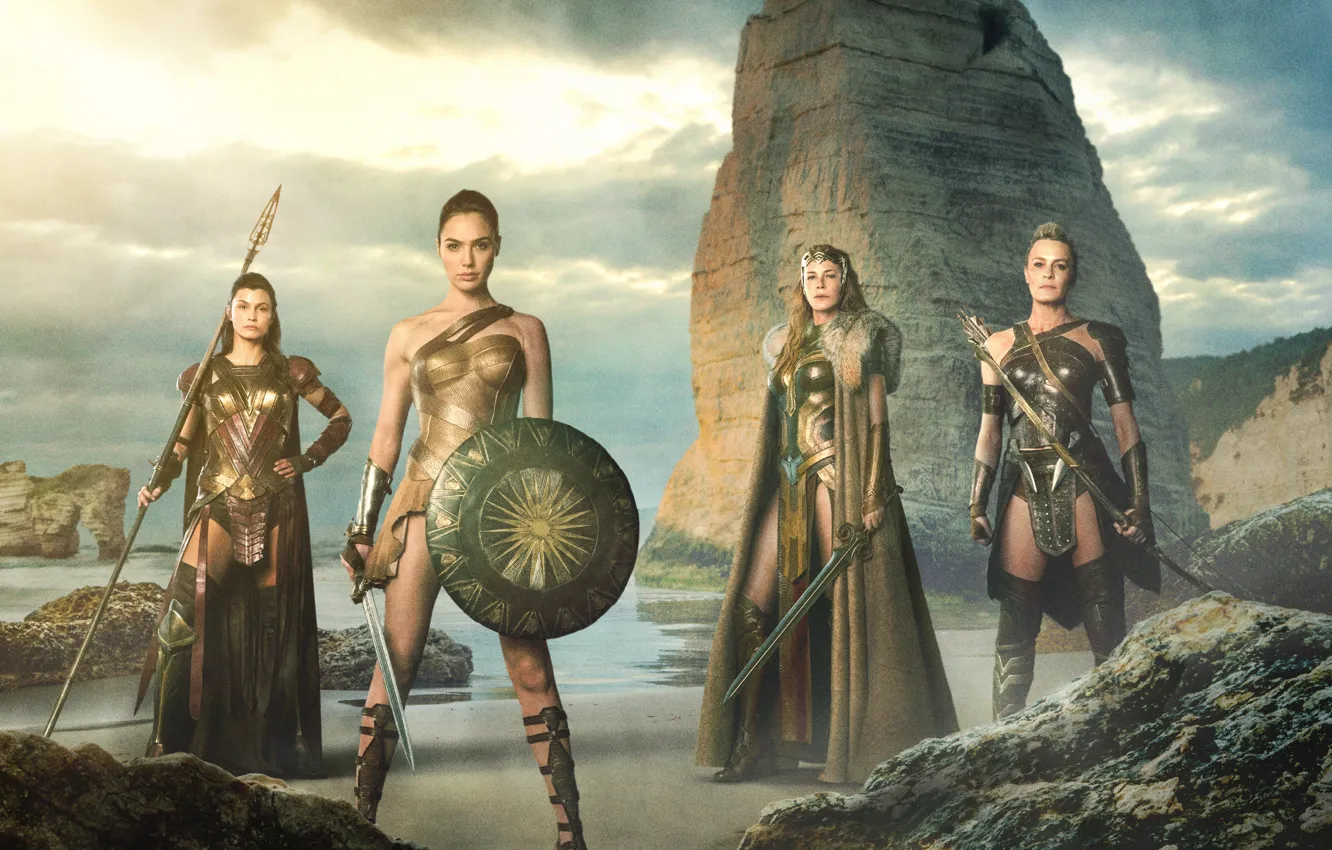 Photo wallpaper Wonder women, Gal Gadot, Robin Wright, Lucy Davis, Connie Nielsen, Marvel