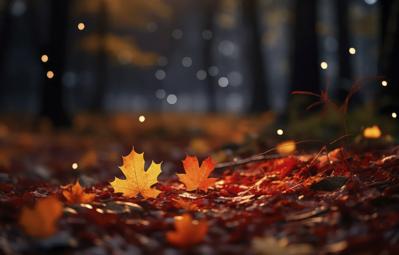 Photo wallpaper autumn, leaves, Park, background, forest, park, background, autumn