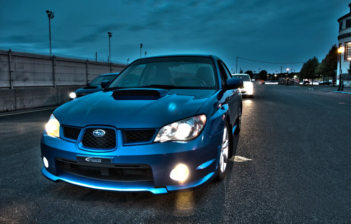 Photo wallpaper light, tuning, the evening, Subaru