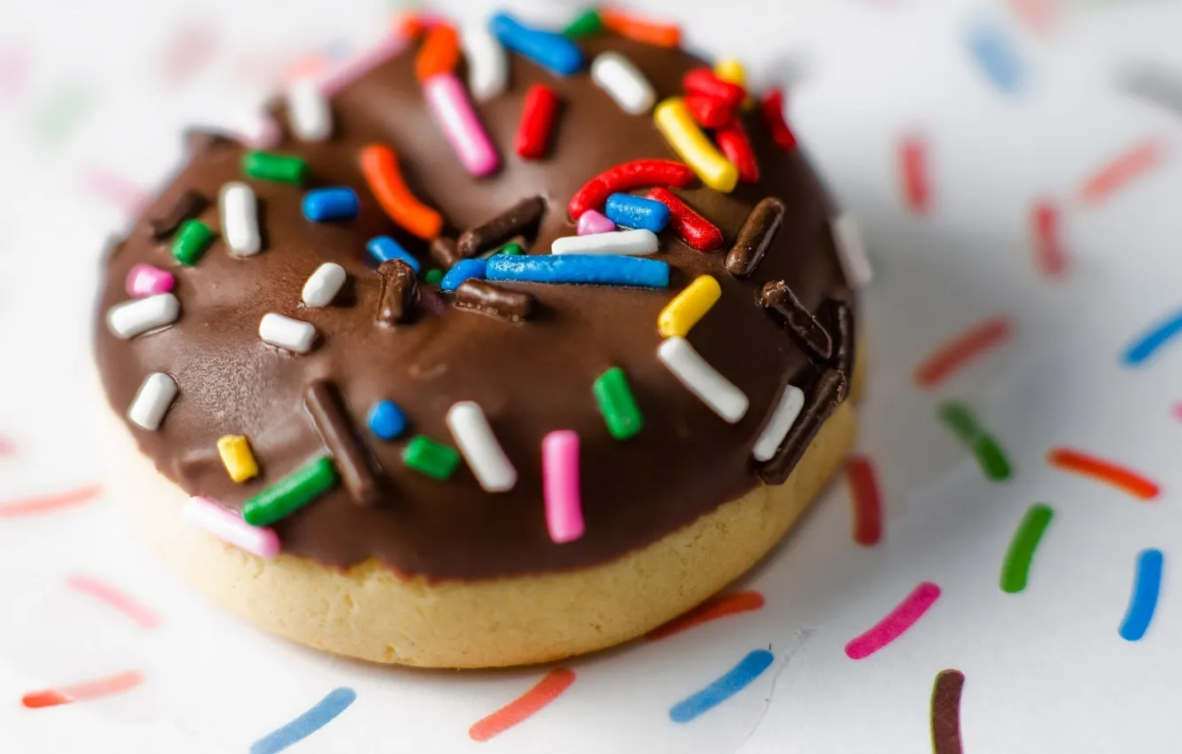 Photo wallpaper food, chocolate, donut