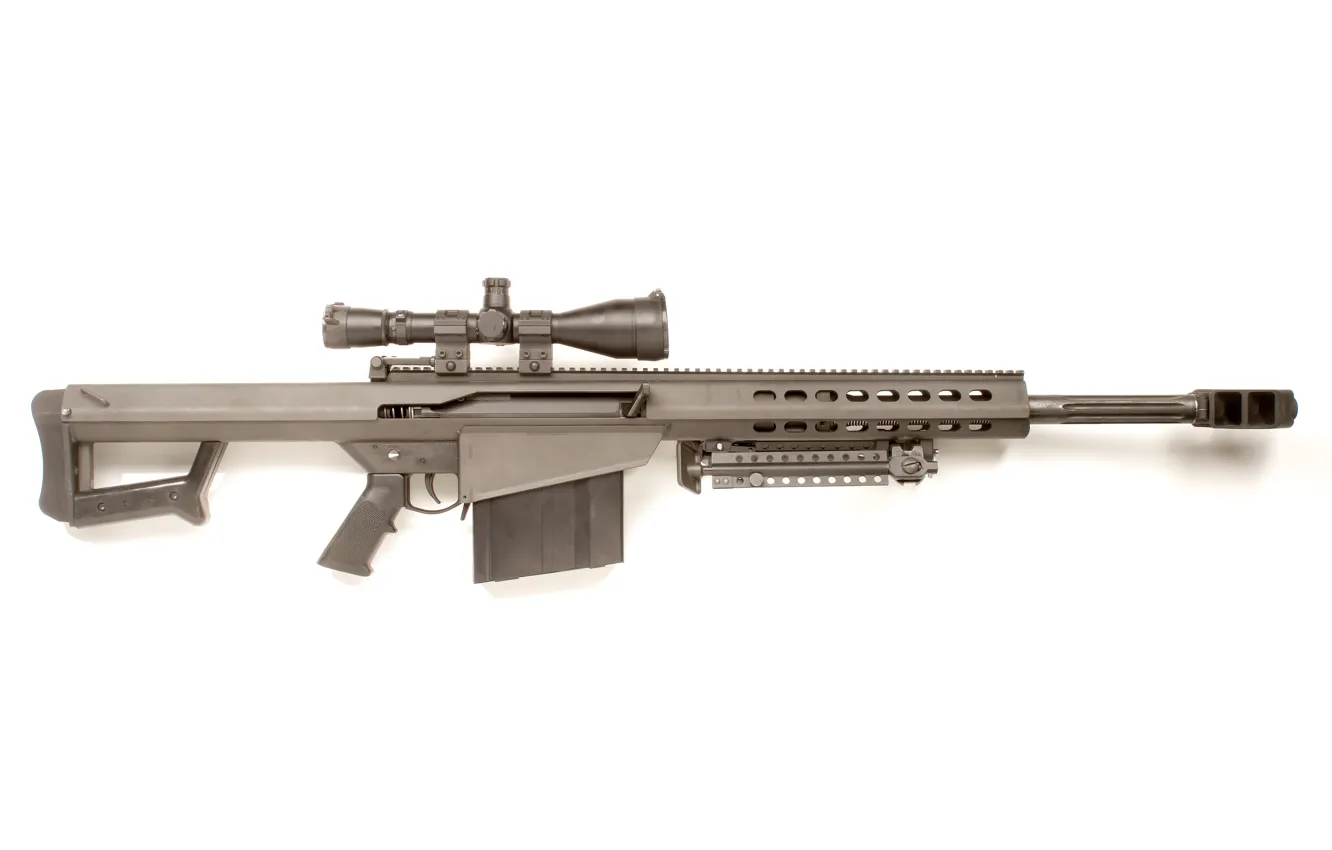 Photo wallpaper weapons, rifle, weapon, Barrett, sniper rifle, Barrett M82, Barrett M107CQ