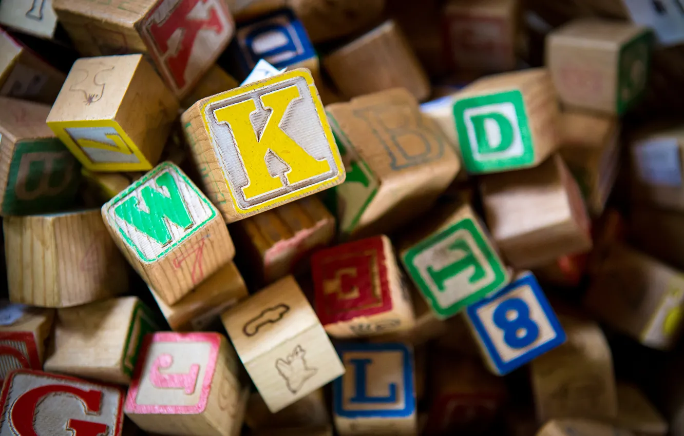 Photo wallpaper macro, background, cubes