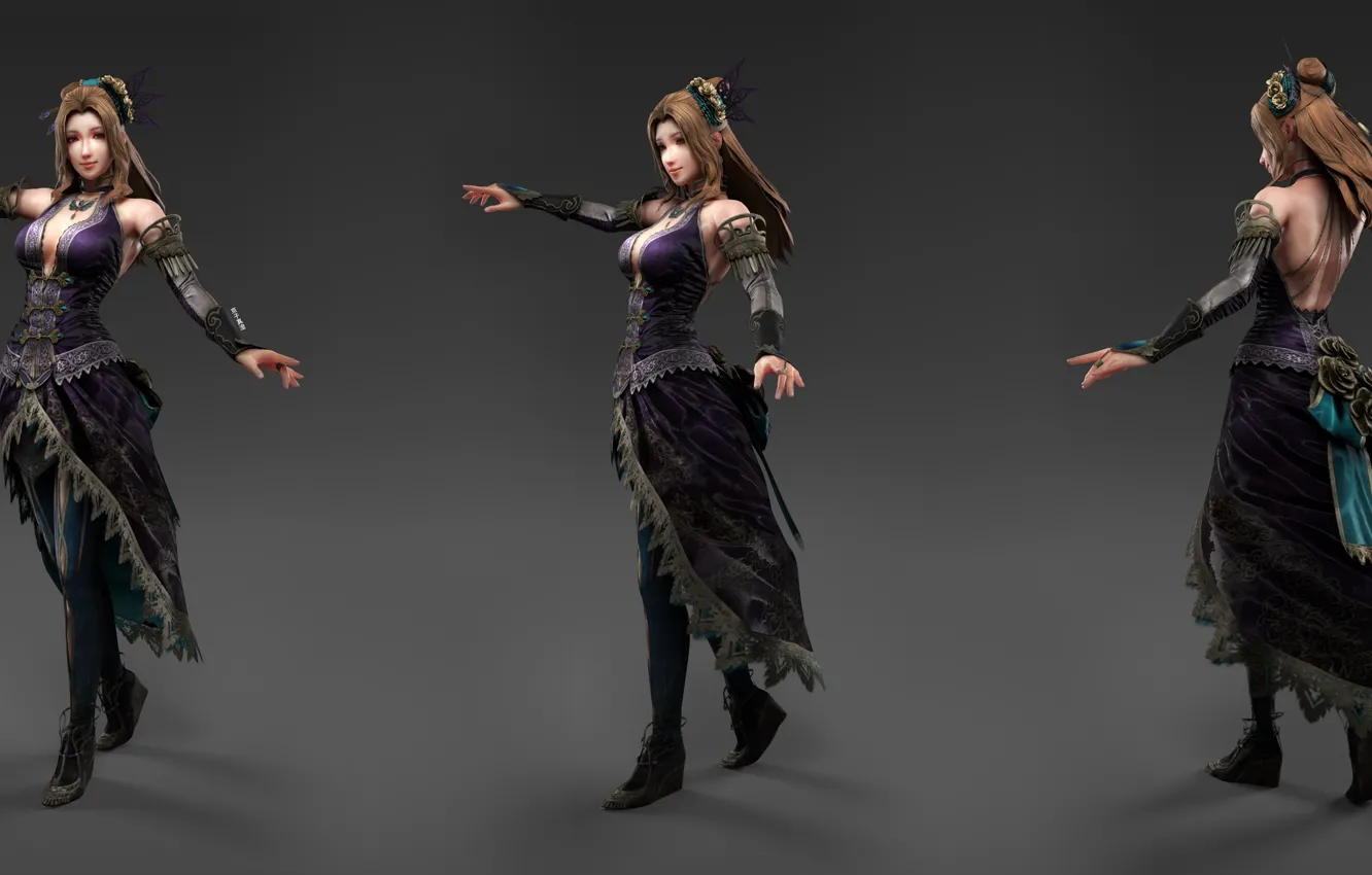 Photo wallpaper girl, pose, background