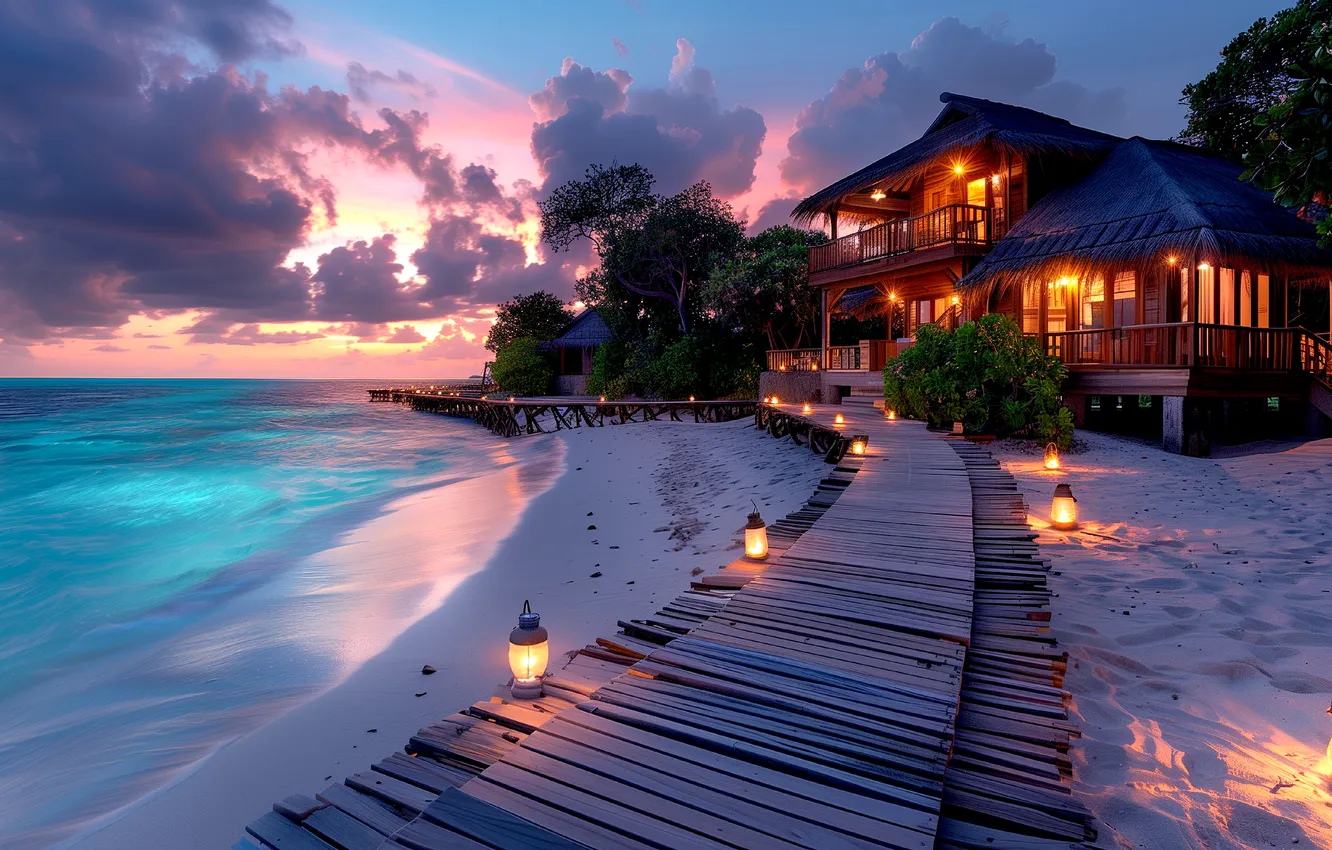 Photo wallpaper beach, sea, nature