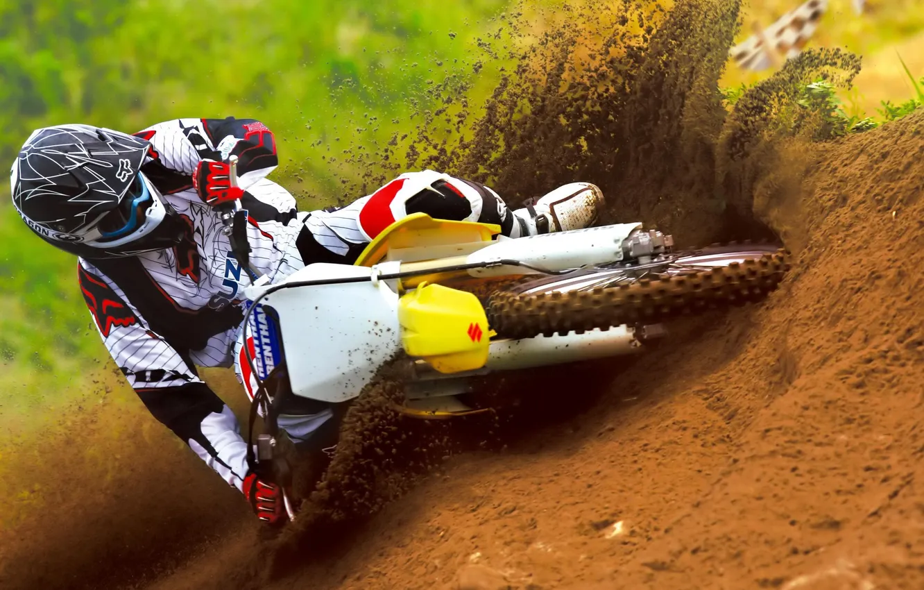 Photo wallpaper race, sport, motorcycle