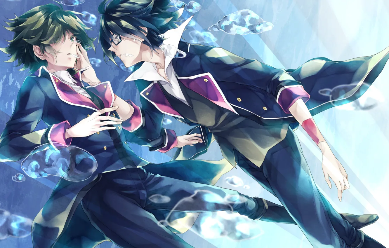 Photo wallpaper fanart, K Project, Fushimi Saruhiko, Akiyama Himari