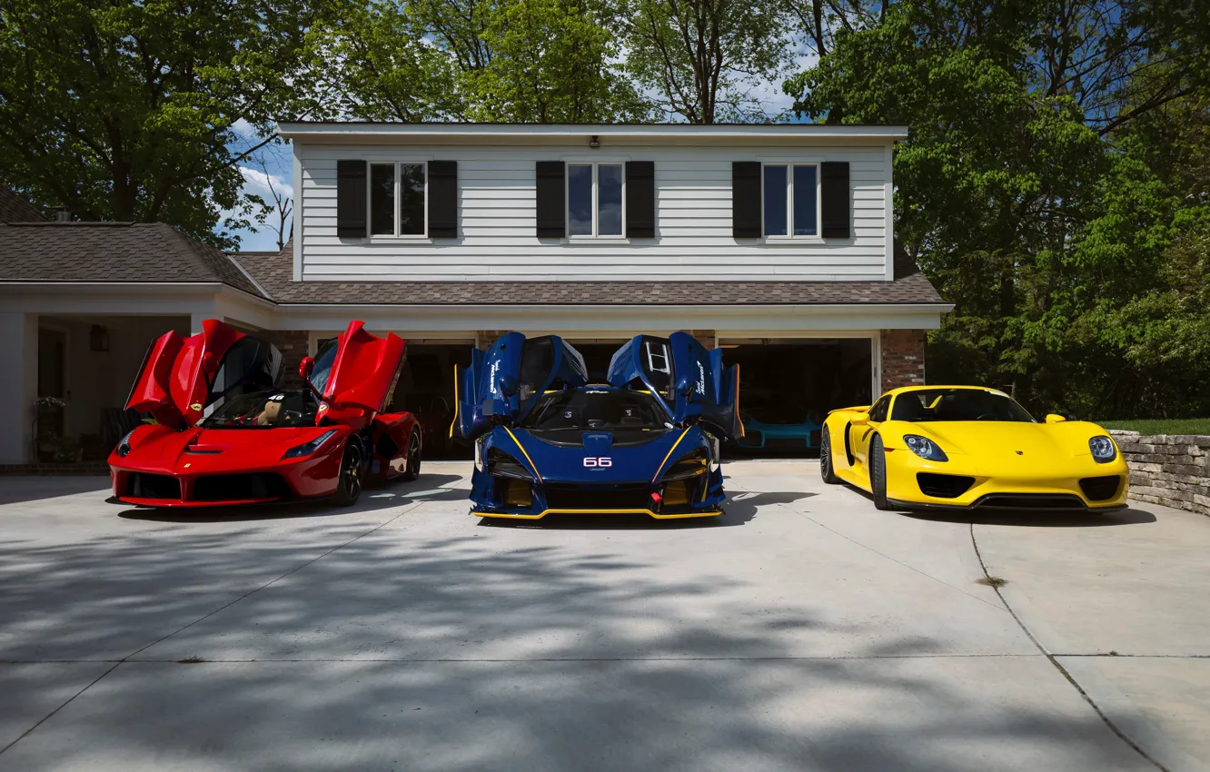 Photo wallpaper LaFerrari, 918 Spyder, Senna GTR