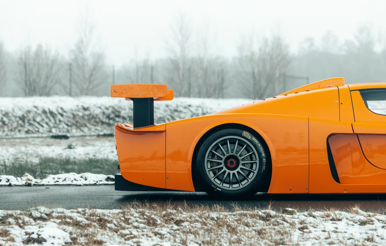 Photo wallpaper Maserati, orange, MC12, Maserati MC12 Corsa