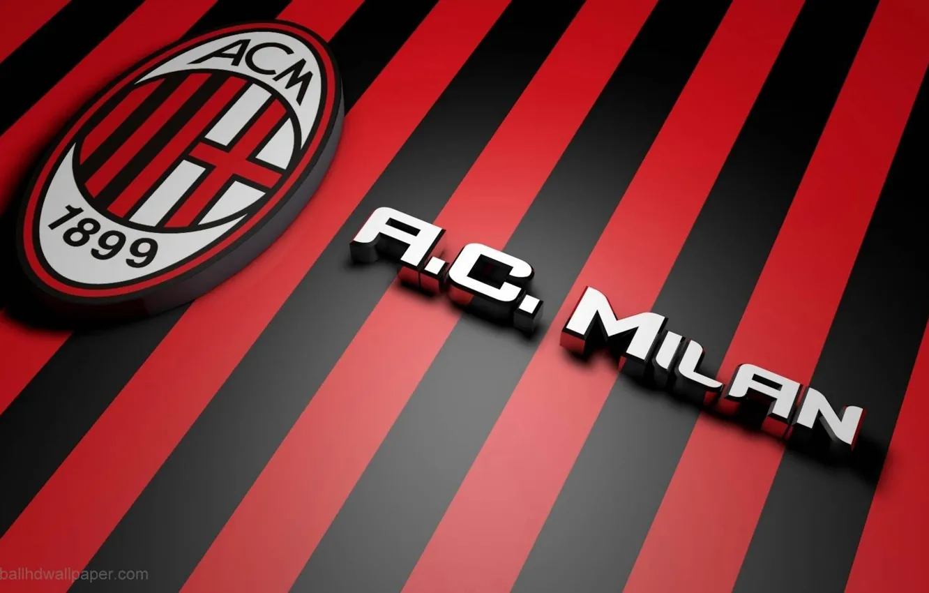 Photo wallpaper football, soccer, Milan, shirt, fan, acmilan, Rossoneri