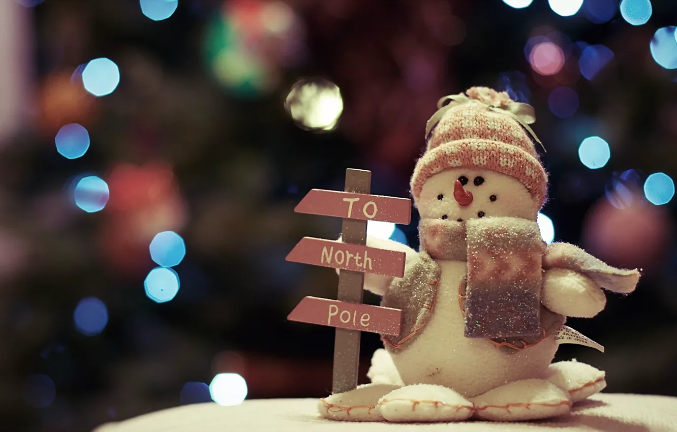 Photo wallpaper holiday, toy, snowman