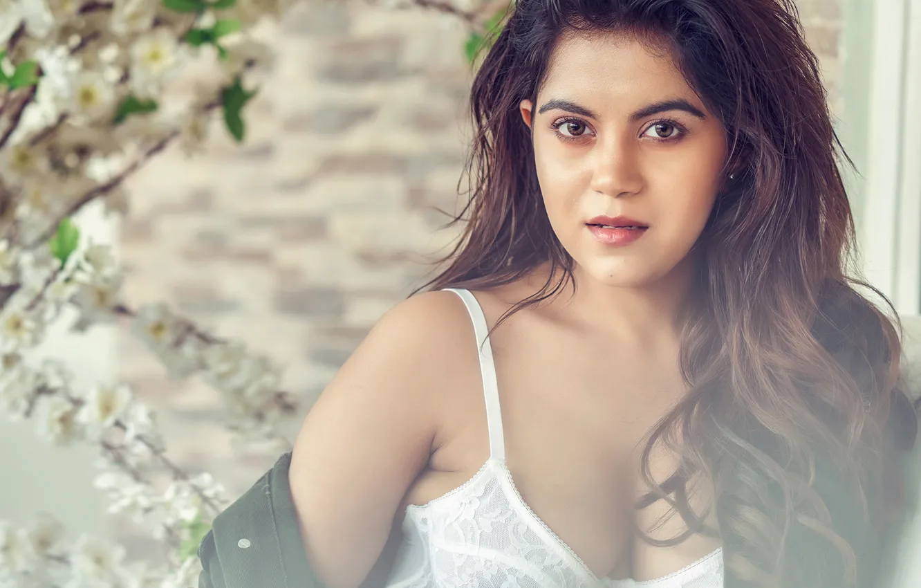 Photo wallpaper girl, hot, sexy, eyes, smile, beautiful, figure, model