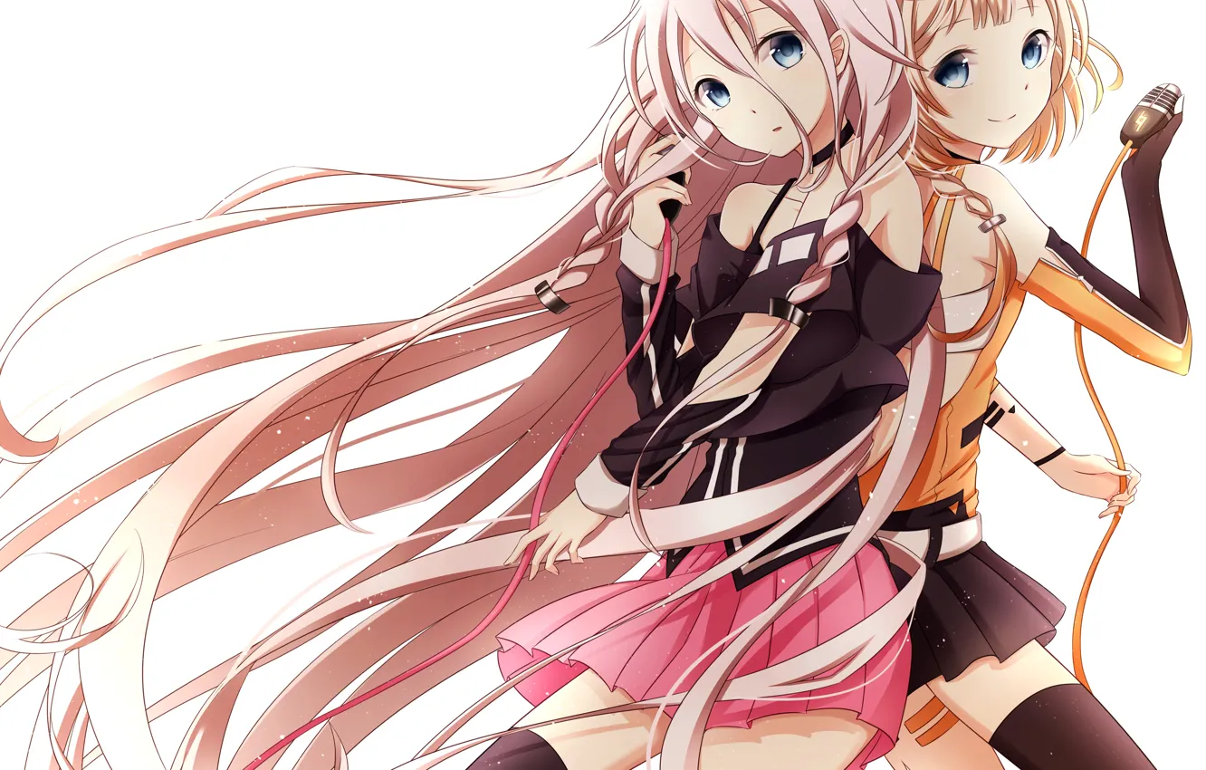 Photo wallpaper girl, microphone, Vocaloid