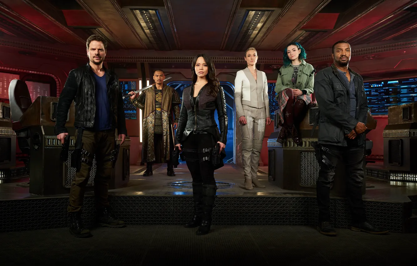 Photo wallpaper look, actors, the series, Movies, Dark Matter, dark matter, the bridge of the ship