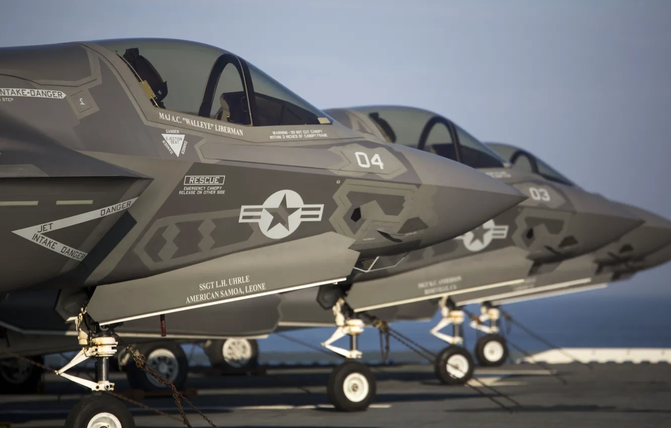 Photo wallpaper USA Air Force, Lockheed Martin F-35, military aircraft, USA, F-35