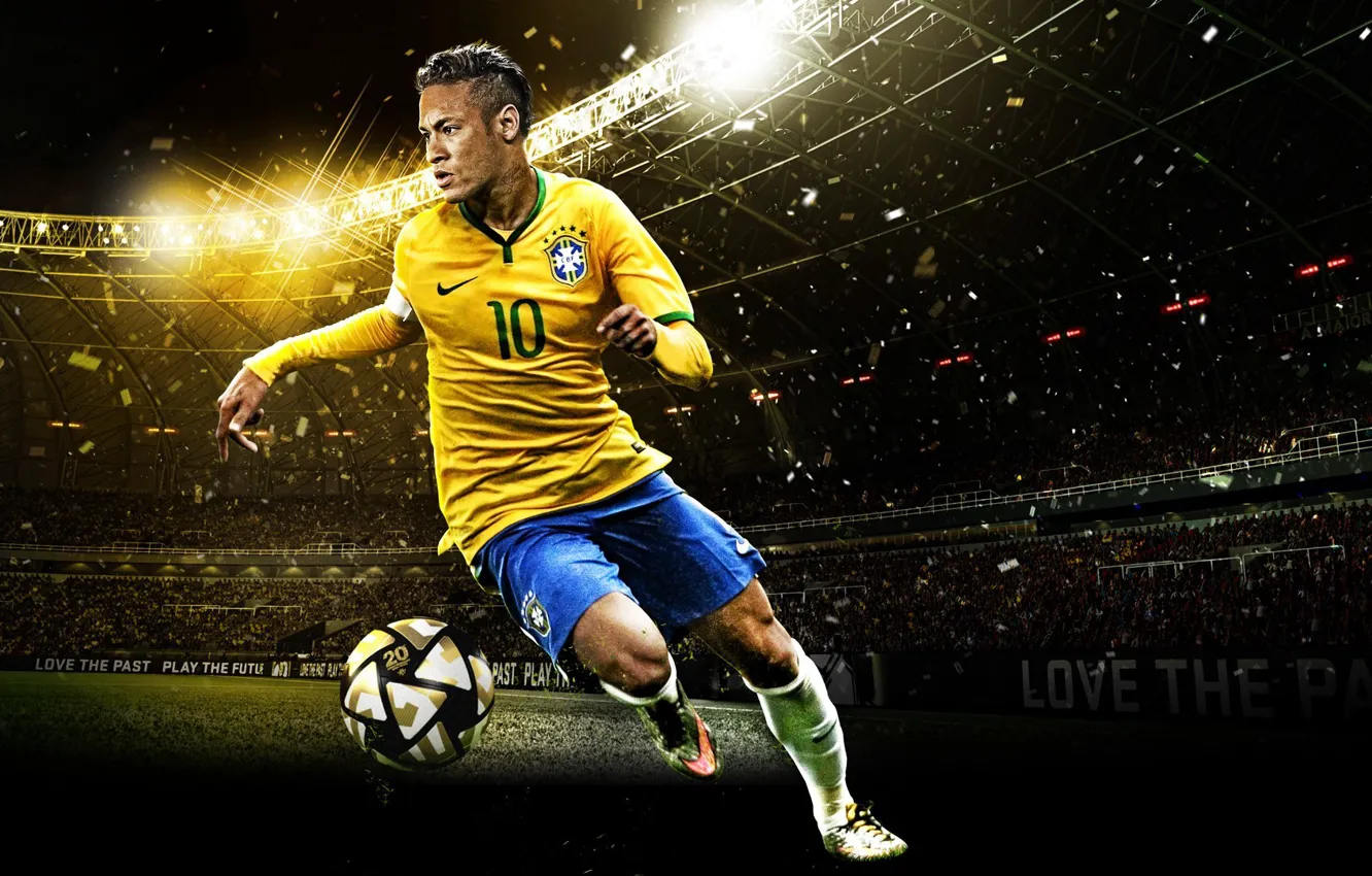 Photo wallpaper room, hairstyle, form, emblem, Brazil, Brasil, Neymar, PES16