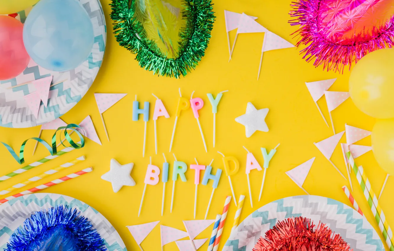 Photo wallpaper birthday, holiday, candles