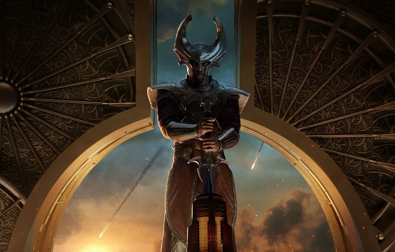 Photo wallpaper Hero, rainbow bridge, Idris Elba, God, Thor The Dark World, Thor The Dark World, Тор2, …