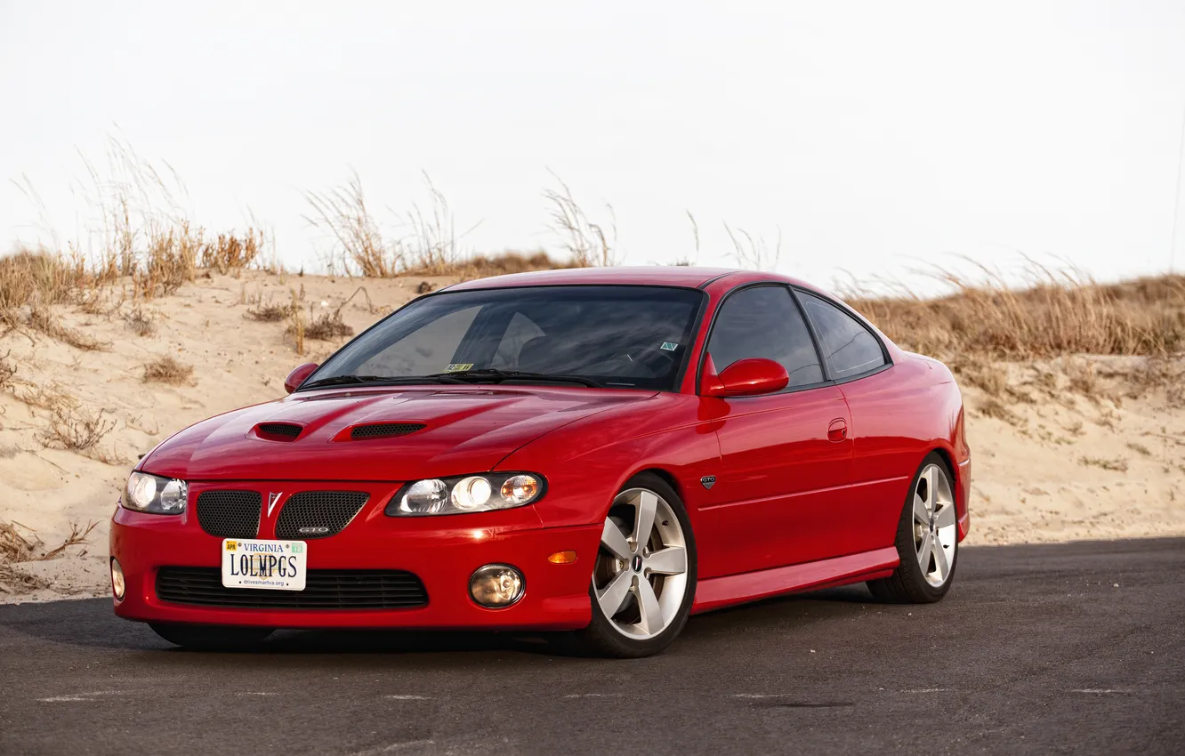 Photo wallpaper red, tuning, Pontiac GTO, Pontiac